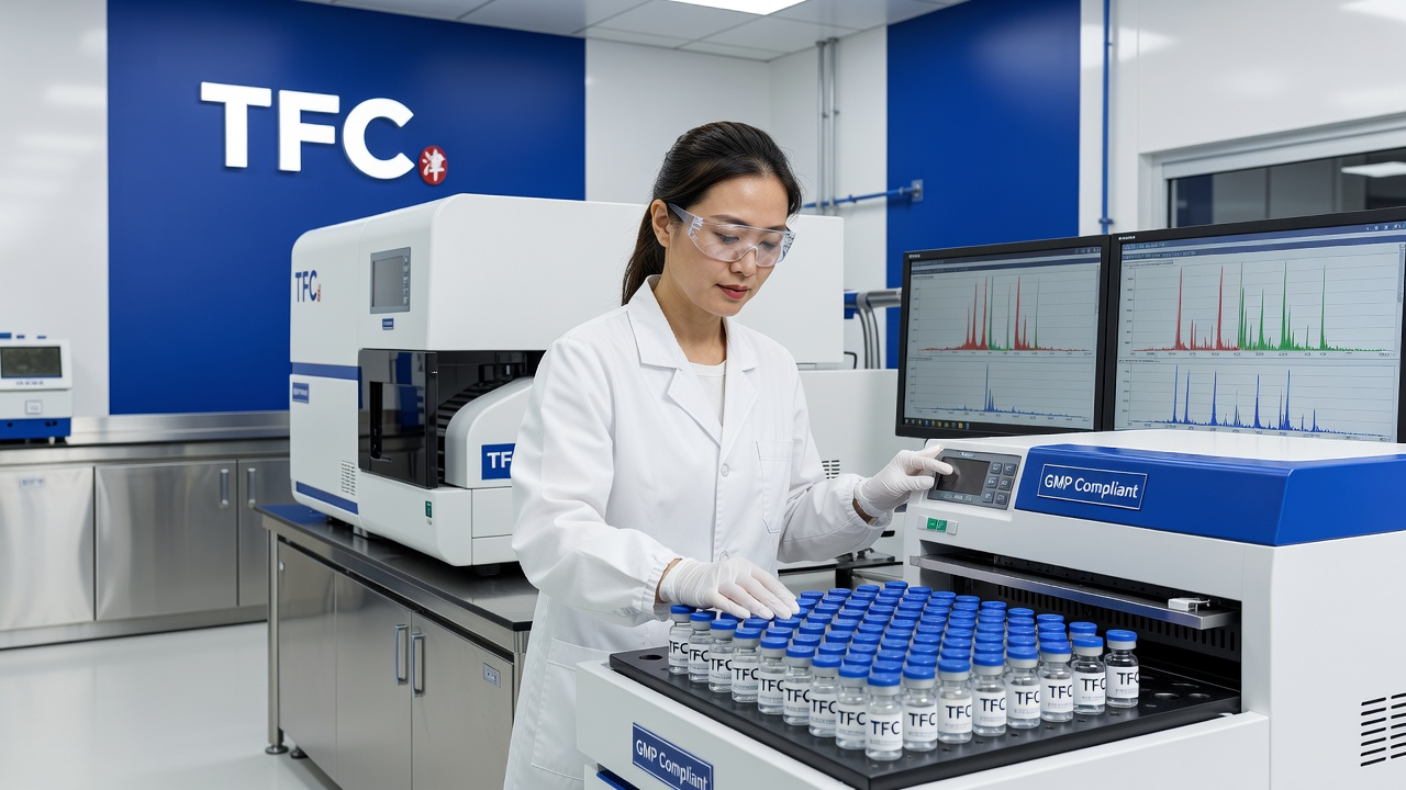 HPLC purity testing equipment at the TFC laboratory